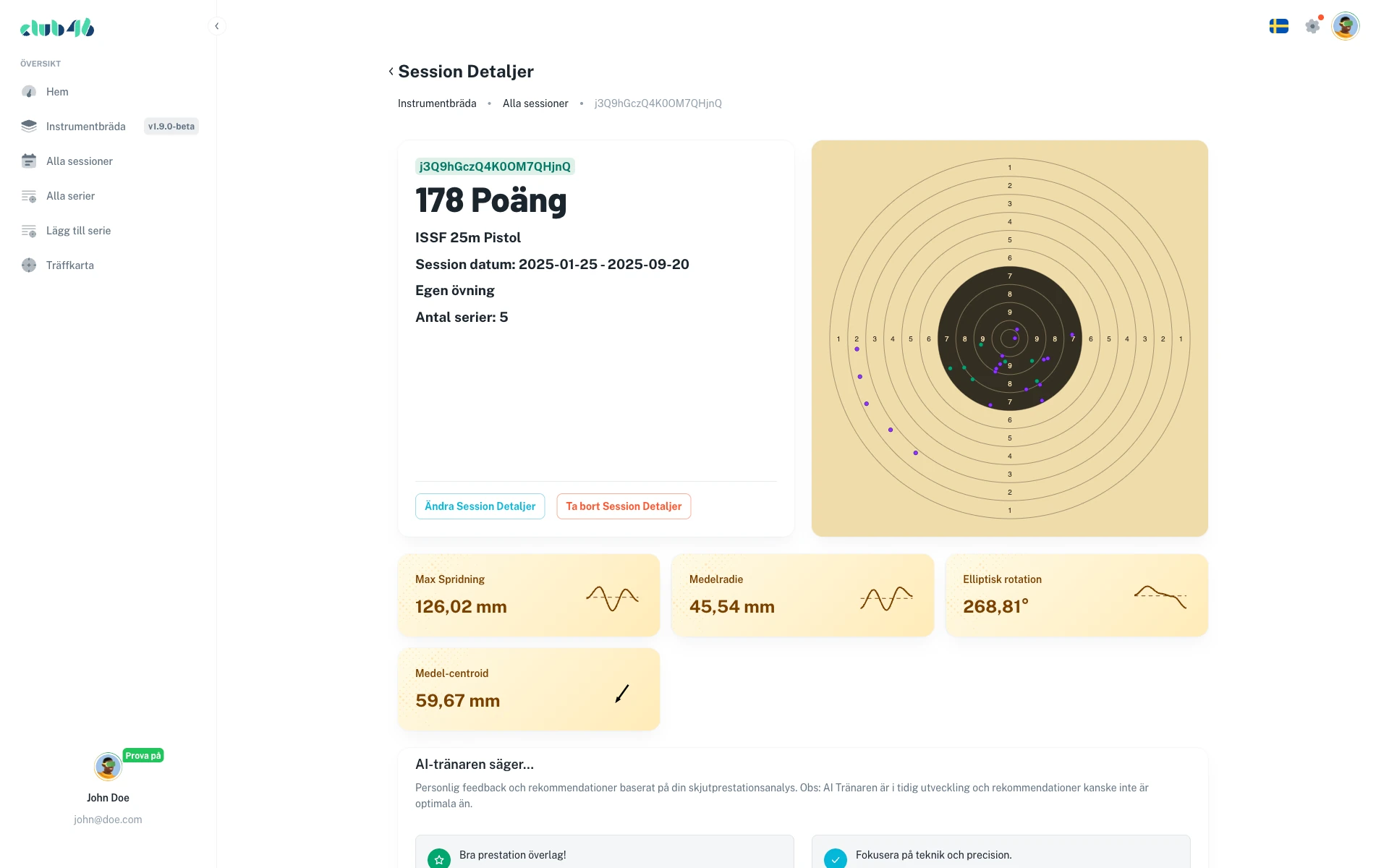 Session analysis on desktop